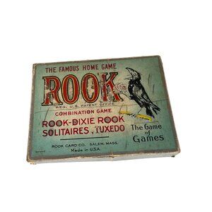 Vintage Rook Card Game Set By Rook Card Co. Salem Mass Combination Game Solitair